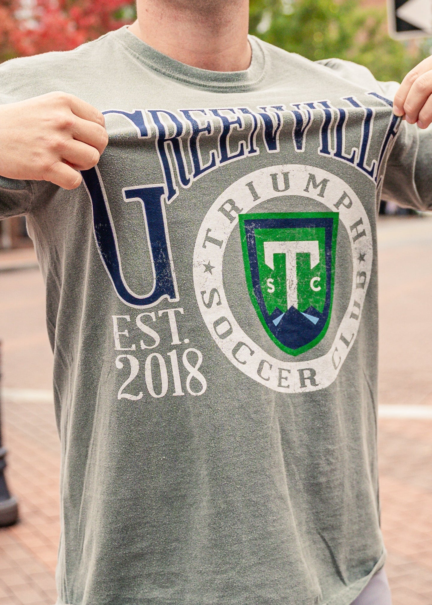 Triumph Retro Olive Tee