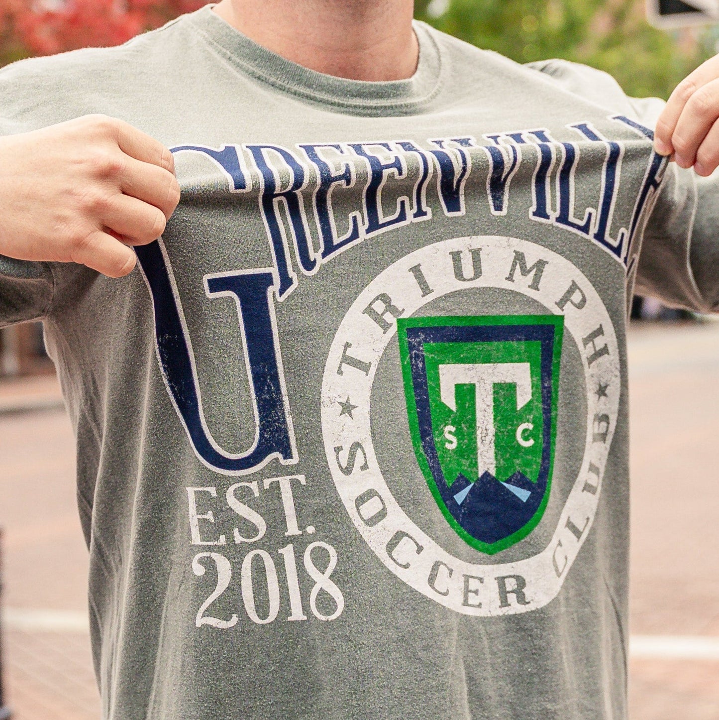 Triumph Retro Olive Tee