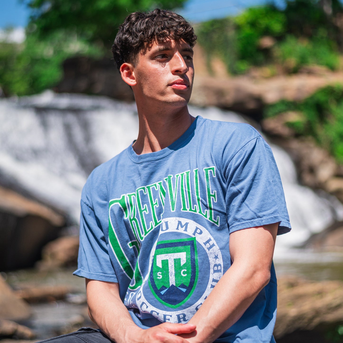 Triumph Retro Navy Tee
