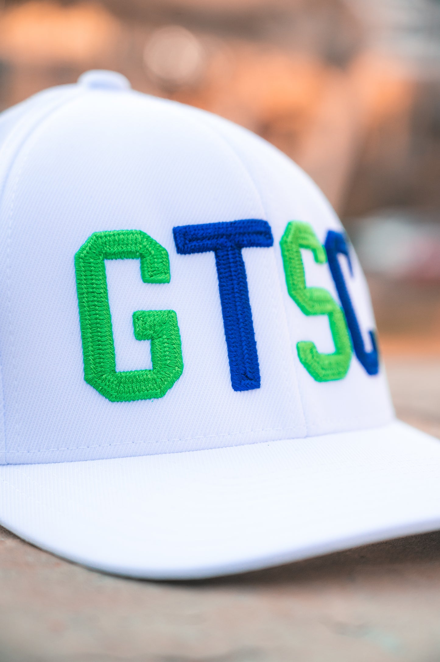 G-Fore GTSC Stretch Twill Snapback - Green and Navy on White
