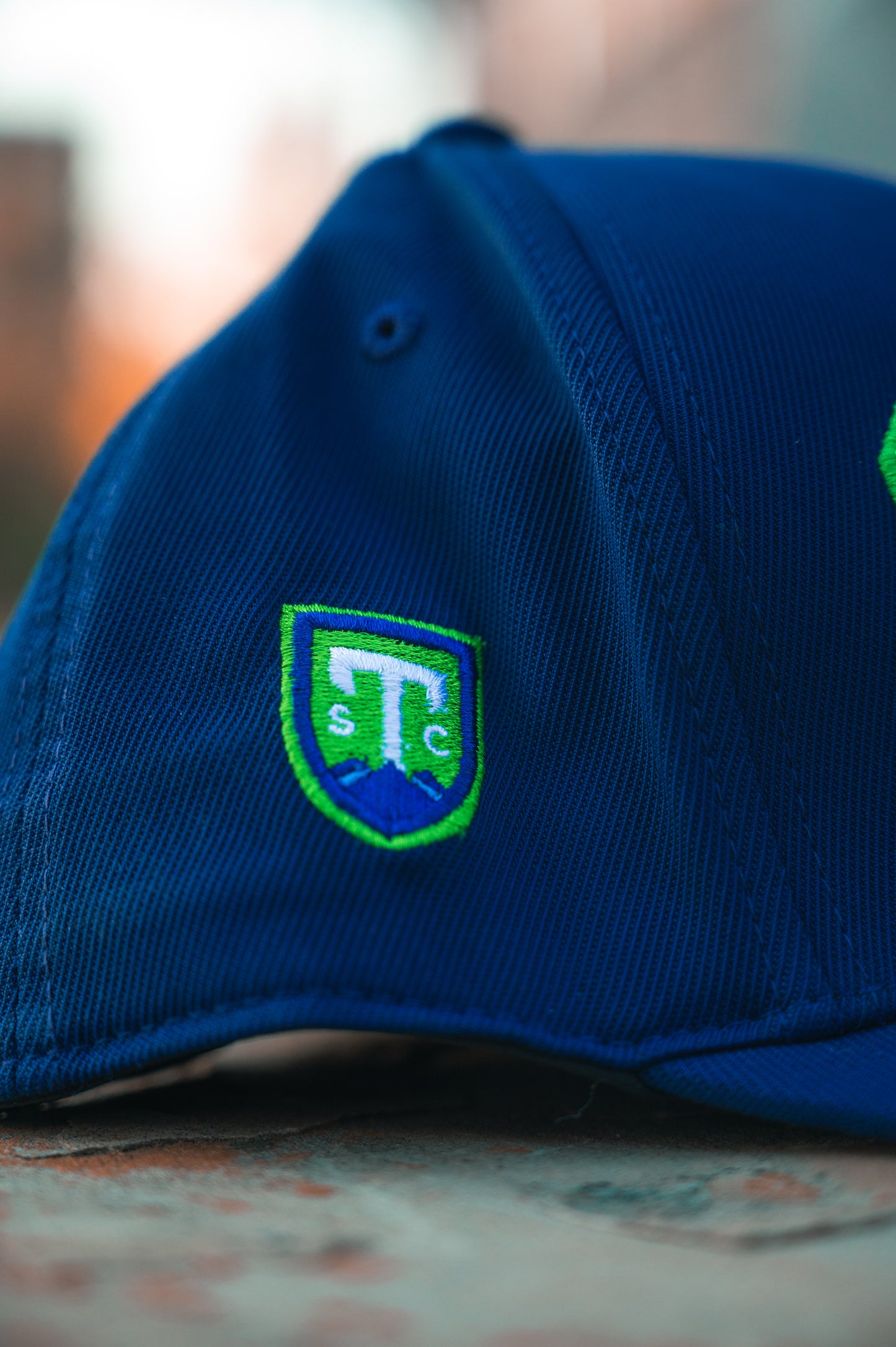 G-Fore GTSC Stretch Twill Snapback - Green and White on Navy