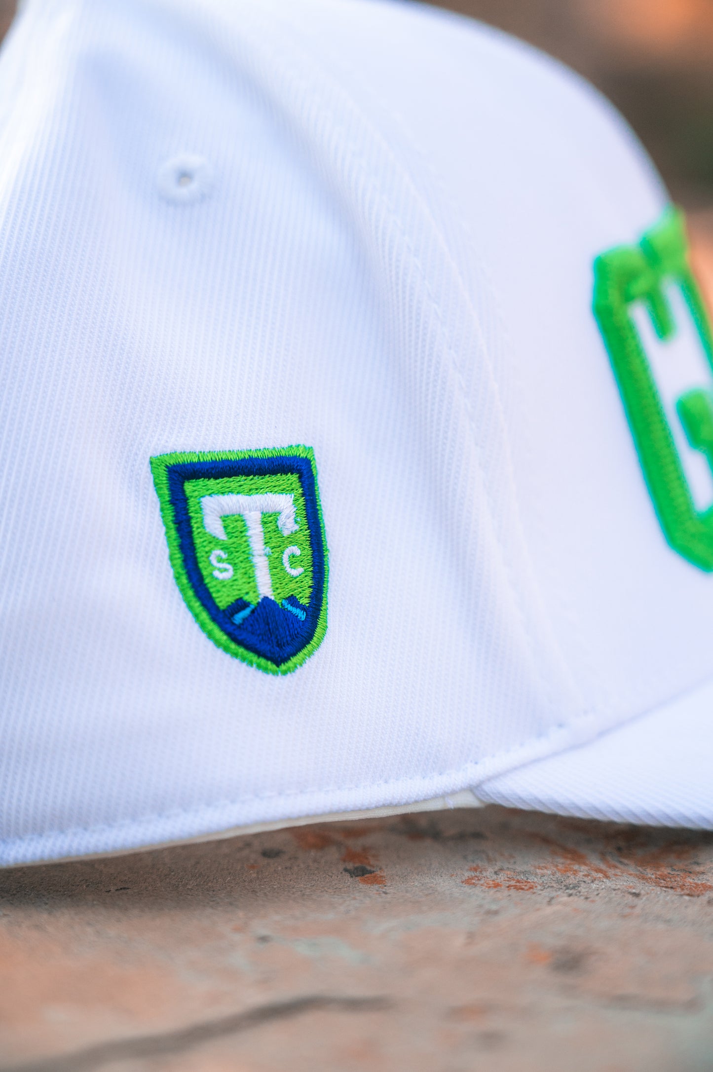 G-Fore GTSC Stretch Twill Snapback - Green on White