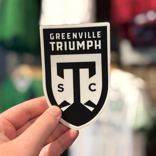 Black and White Triumph Crest Sticker