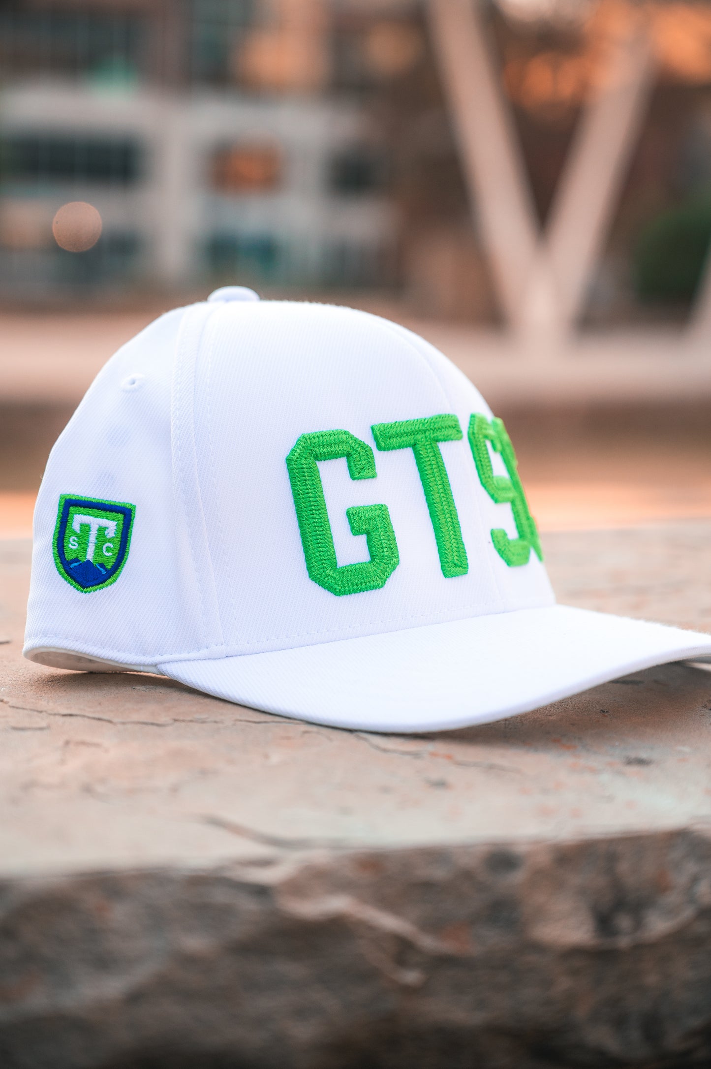 G-Fore GTSC Stretch Twill Snapback - Green on White