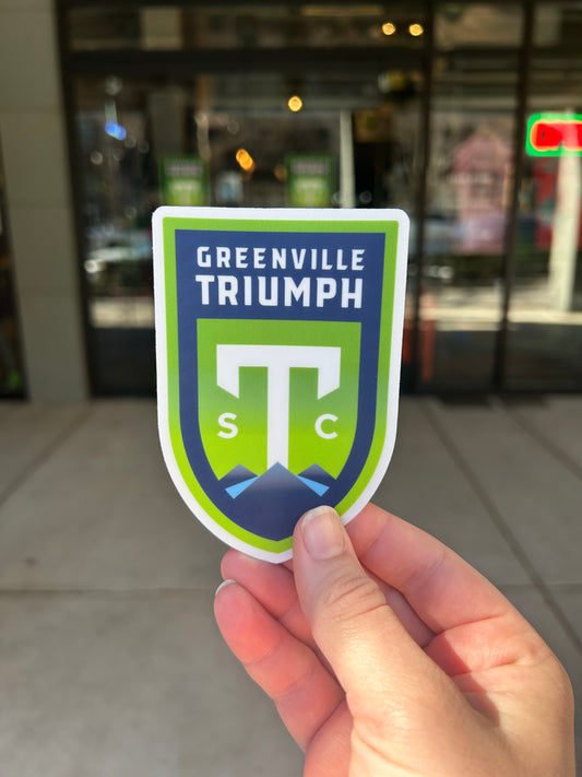 Greenville Triumph Primary Crest Window Decal 3x4