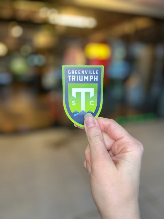 Greenville Triumph Primary Crest Sticker 2x3