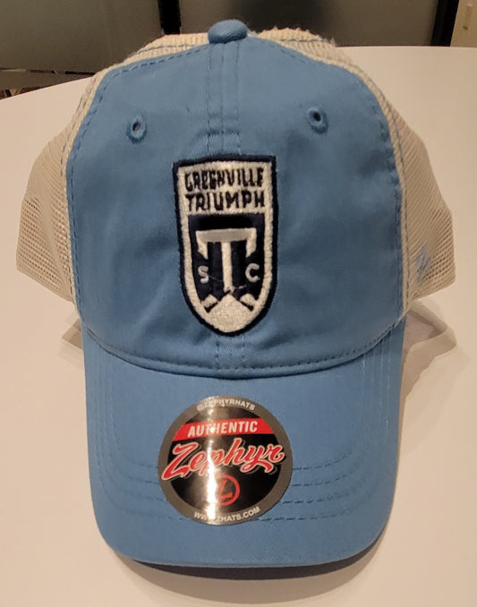 Zephyr University GVL Light Blue Trucker Hat