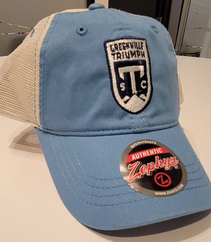 Zephyr University GVL Light Blue Trucker Hat