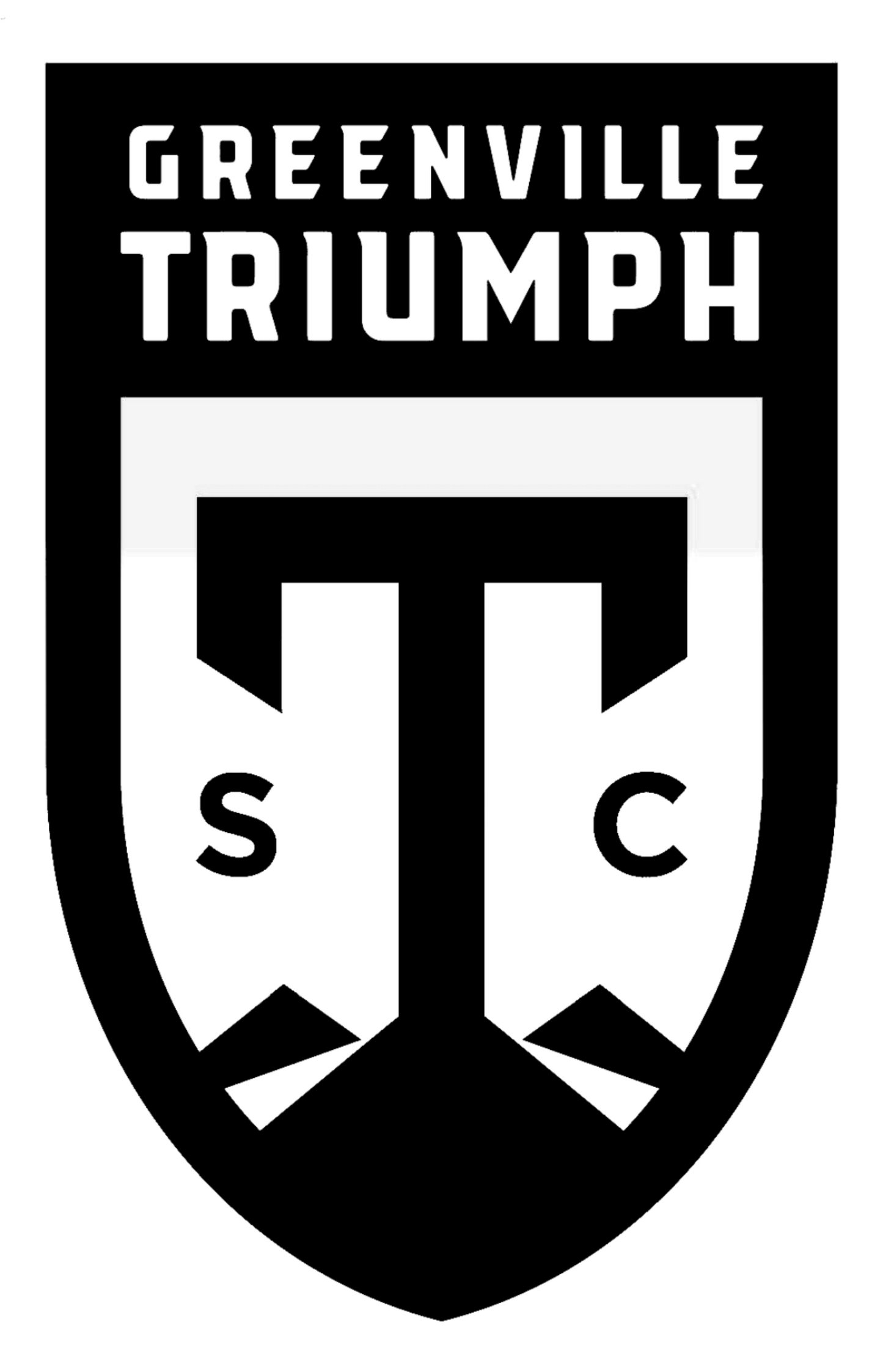 Jumbo Black-and-White Triumph Crest Sticker